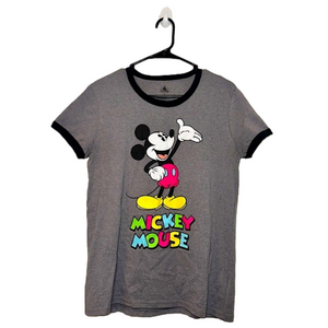 DISNEY Gray Mickey Mouse Graphic T-Shirt